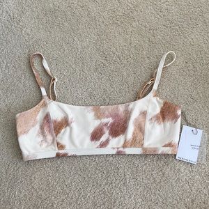 New WeWoreWhat Cowhide Cami Bra Top size M